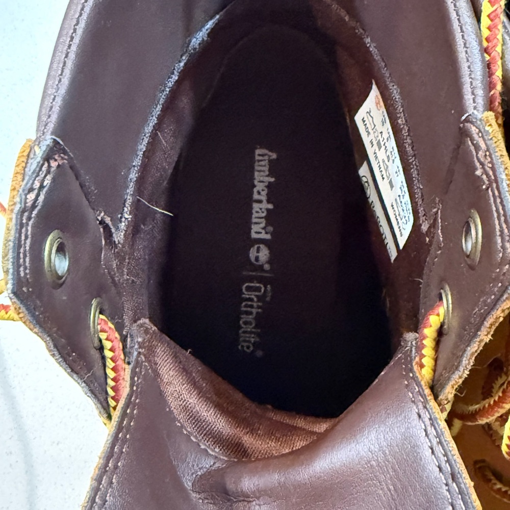 Timberland Yellow Lace-Up Heeled Boots - Picture 4 of 9